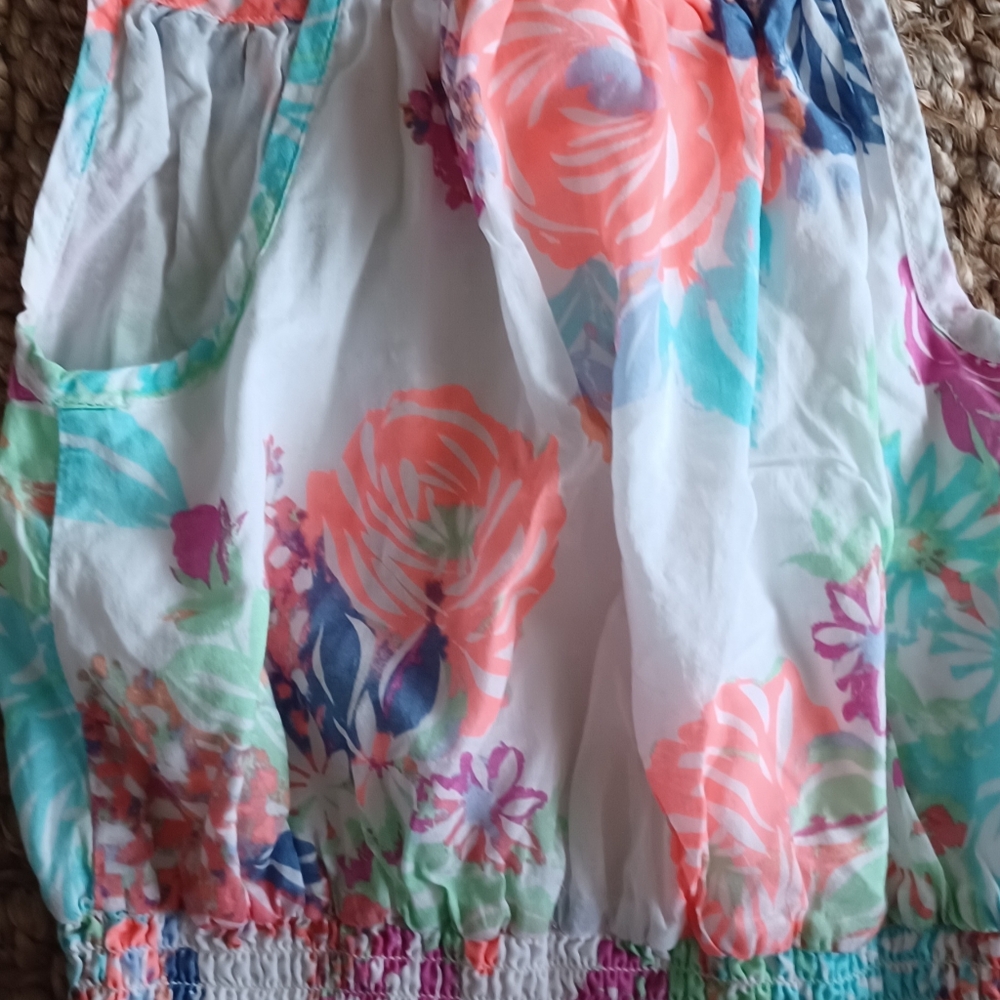 Old navy colorfully girl dress sz 8 summer floral lightweight cruise resort - Picture 5 of 6